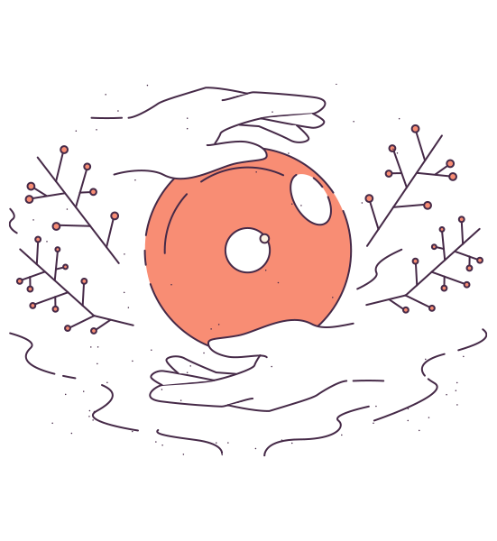 astrologist illustration crystalball